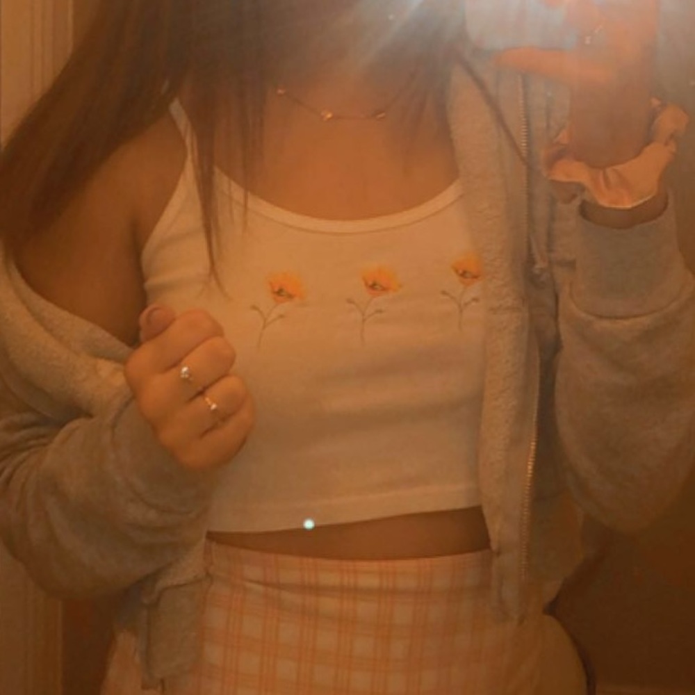 BRANDY MELVILLE/ PACSUN FLOWER CROP TOP
